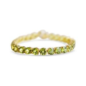 14 karat Sparkling Peridot Tennis Bracelet